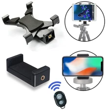 Smartphone And Tablet Holder For Tripods +Bluetooth Remote For Apple Samsung