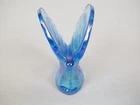 Fenton Butterfly Paperweight Light Blue Carnival Glass