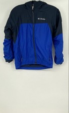 Columbia Boys Blue Ethan Pond Fleece Lined Full-Zip Hooded Jacket Size M 10/12