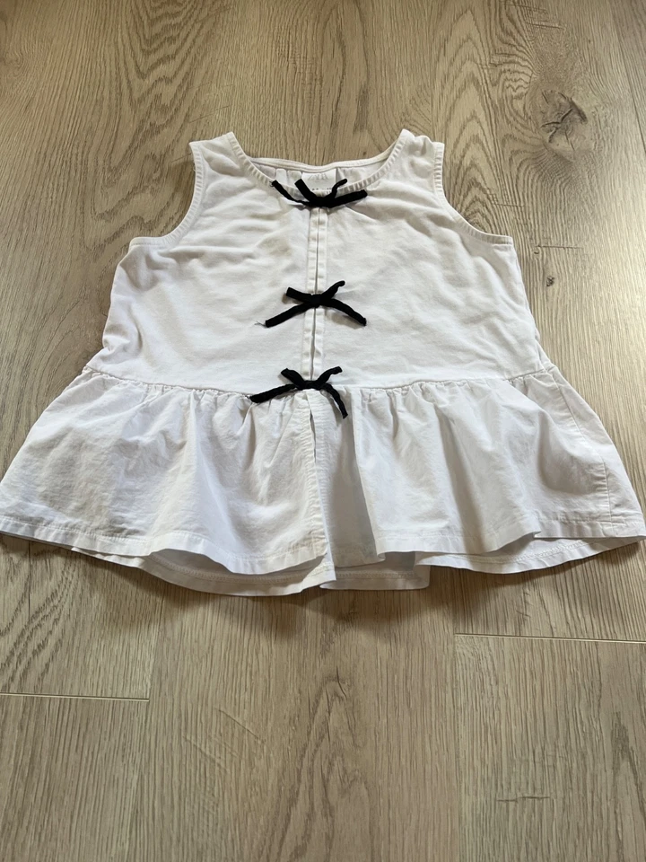 Top Zara Niño con Lazos - Blanco y Negro Talla. 8-9Y Foto 4 de 4