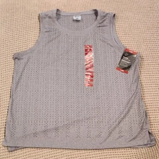 Member's Mark Ladies XL Tank Top Everyday Perforated Active Gray NWT