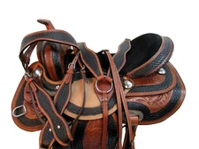 USED WESTERN SADDLE 15 16 17 18 BARREL RACING COWBOY LEATHER PLEASURE TRAIL TACK