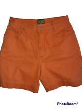 Vintage ESPRIT Shorts 80's Orange High Waist Pockets Sz 13/14 Retro Hip Hop