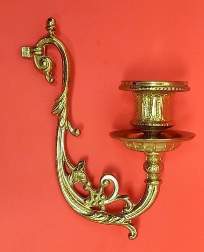 Italian Empire Brevettato Candelabra Brass Replace Arm w/ Candle Holder EUC - 第 1/12 張圖片
