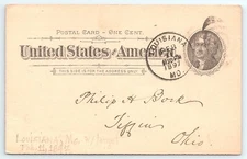 US Postal Card Stark Bro's Nurseries & Orchards Co. Louisiana MO 1897 postcard