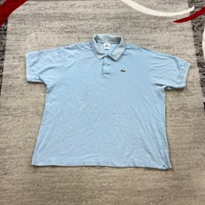 Lacoste Polo Shirt 3XL XXXL Size 9 Blue Green Crocodile Outdoors Mens Preppy 90s