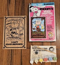 Snoopys Peanuts Charlie Brown Wood Painting Paint By Number Kit New Open Box