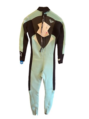 1659) ROXY QUICKSILVER 3/2 SYNCRO GBS Hyperstretch Black/Teal Wetsuit 16/172 NWT