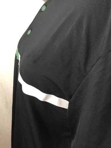 Adidas ClimaCool Ultimate 365 Black Green Golf Polo Shirt Mens Small S DAMAGED - Picture 8 of 11
