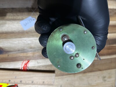 bronson green hornet fishing reel & mwtal pole Vintage Bronson Green Hornet fishing reel ( (23149)