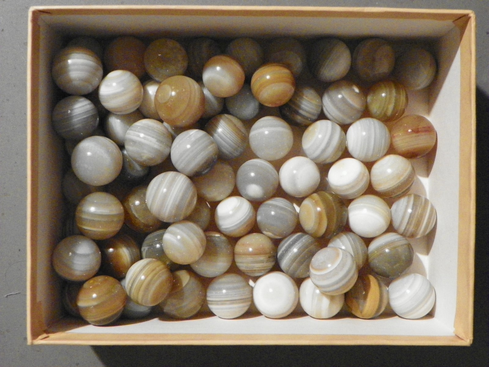 Agate Marbles 2 of 5/8  to 3/4 inch Banded  Bullseye Vintage Natural Gemstones