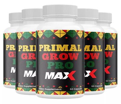 (5 Pack) Primal Grow Pro Pills for men ED Supplement for Men BigD 60capsules
