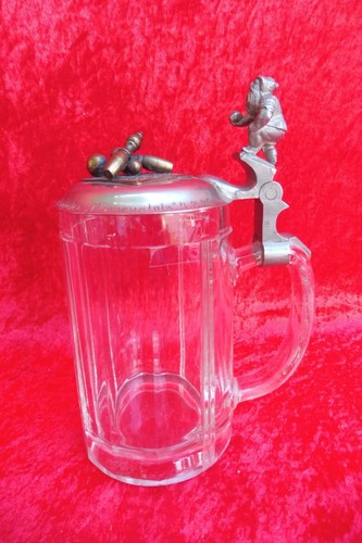 Beau, Très vieux Krug, Chope, Cerceau de Couverture, Deckelfiguren, Bowling - Photo 2/6