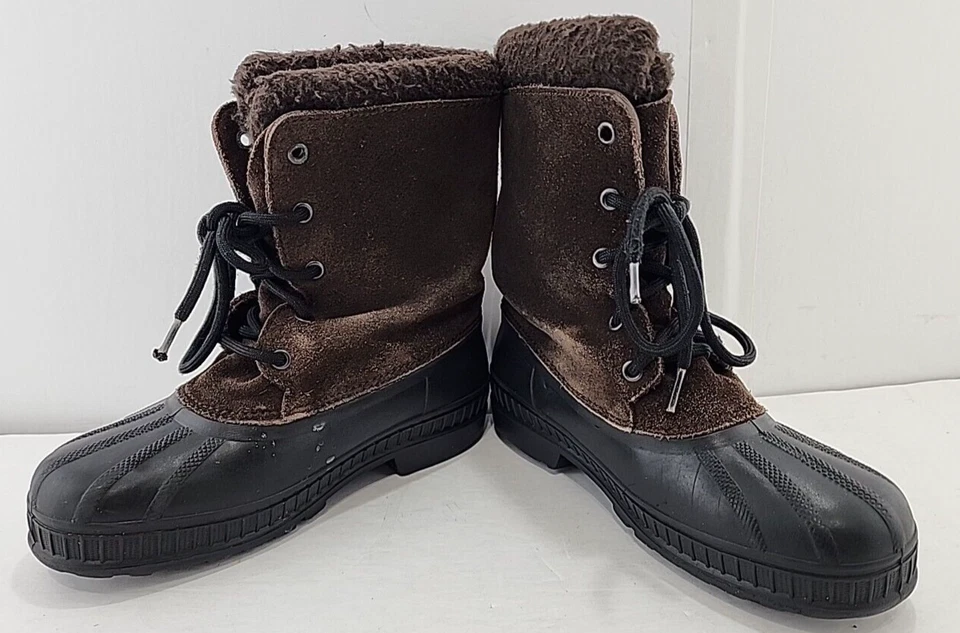 Kamik Niños Botas de Invierno Talla 4 M Marrón Con Cordones Foto 3 de 4