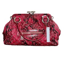 Authentic New NWT MARC JACOBS Studded Quilted Leather Stam Bordeaux Red