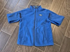 LL BEAN Fleece Lined Full Zip Royal Blue Jacket Youth Kid's Size Xlarge 18