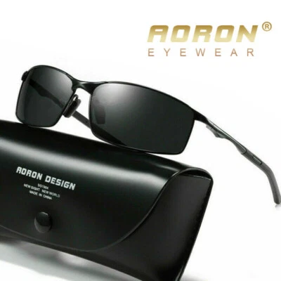 AORON Mens Polarized Polarised Sunglasses UV400 Pilot Sport Glasses Driving Eyewear UK