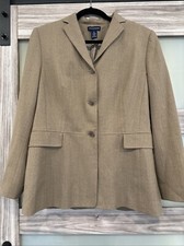 Classic Ann Taylor Wool Blazer size 12 In Taupe Wardrobe Core