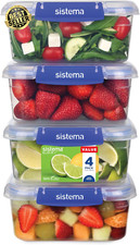 KLIP IT Plus Food Storage Containers –4-Piece Airtight Set,1L,Leak-Proof,BPA-Fre