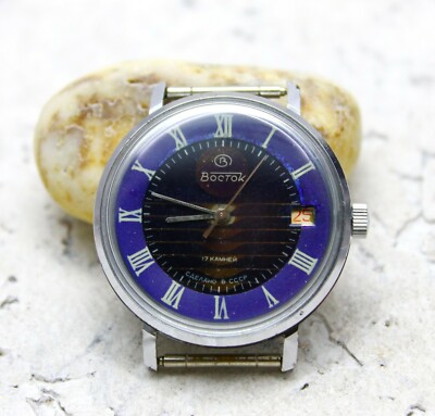 Wostok Mond Erhöhung Uhr Herren Armbanduhr Vintage USSR Sowjetisch Geschenk für
