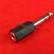 1pc 1/4" 6.35mm Stereo Male to 3.5mm Stereo Female Jack Adapter Plug F7
