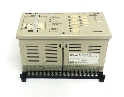 Omron Sysmac S6 24VAC/DC Programmable Controller W/Memory Input 3G2S6-CPU15 USED