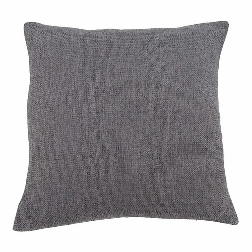 Dunelm Barkweave Square Filled Cushion & Cover Charcoal 43 cm x 43 cm
