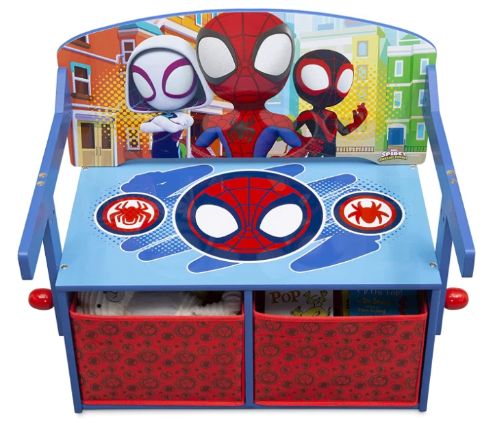 Spiderman Convertible Escritorio Banco de Almacenamiento Bin Niño Niña Delta Niños Muebles Nuevo  Foto 3 de 3