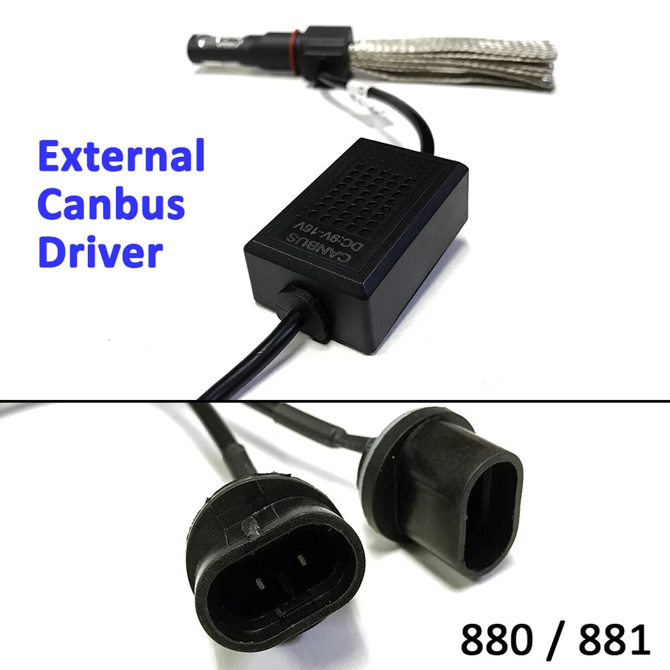 SOCAL-LED 2x 880 Bombilla Sin Ventilador Luz Antiniebla Canbus Kit de Conversión 6000K Blanco Brillante Foto 3 de 4