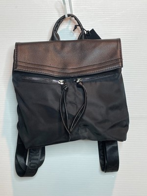 Botkier NY Trigger Small Backpack Bag Black Purse Faux Leather Pleather Straps