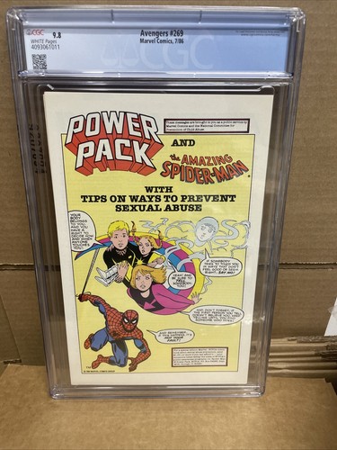 AVENGERS #269 CGC 9.8 WHITE PAGES // KANG VS IMMORTUS MARVEL COMICS 1986 - Picture 6 of 6