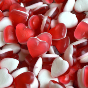 Haribo Red White Jelly Heart Throbs Love Hearts Sweets Wedding