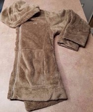 Snozu Brown Furry Shaggy Hooded Jacket Sz M