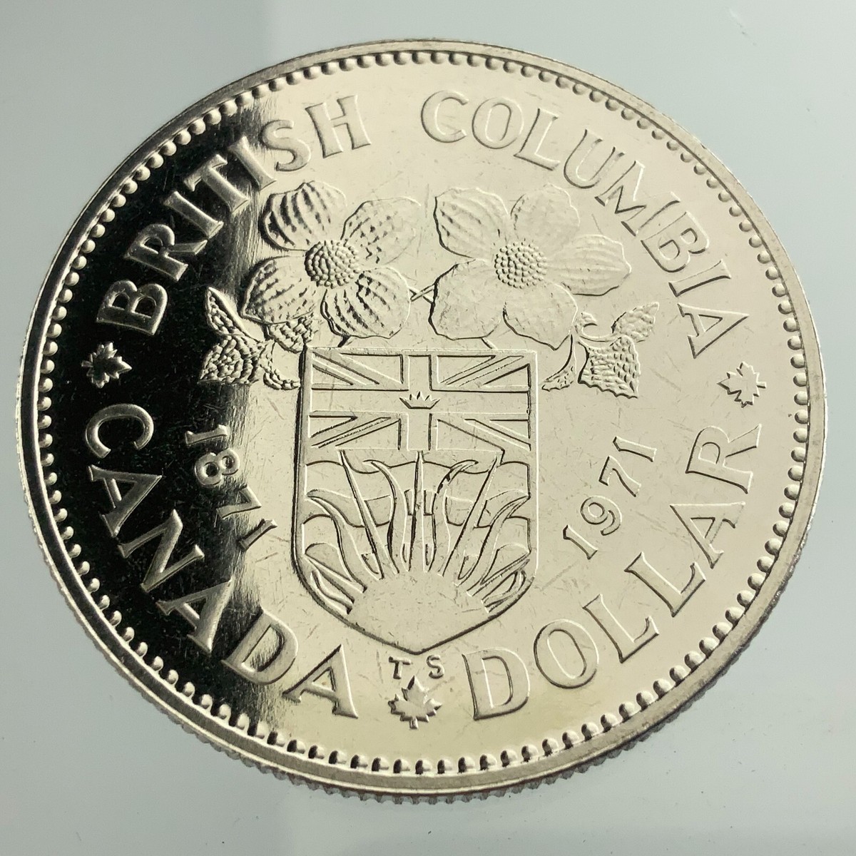 1871-1971 British Columbia Canada Dollar Proof-like Uncirculated