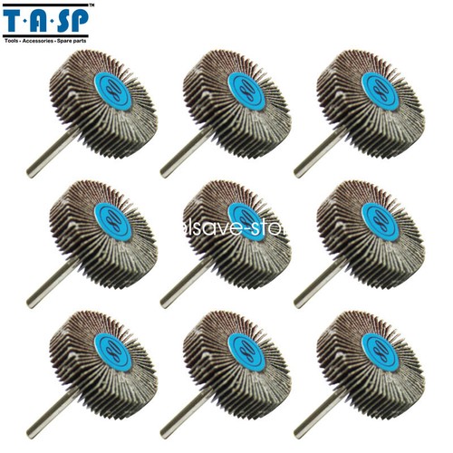 9PCS Dremel Flap Wheel Sanding Disc, 31.5x10x3.17mm 80 Grit Set Rotary