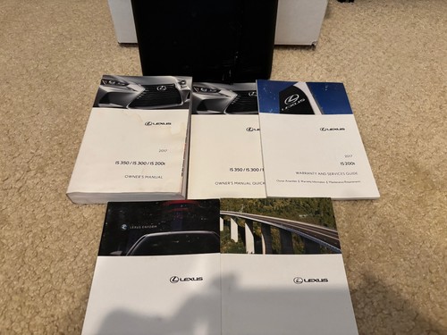 2017 LEXUS IS 350 300 200t Owner's owners Manual ! W/ case and extra booklets !