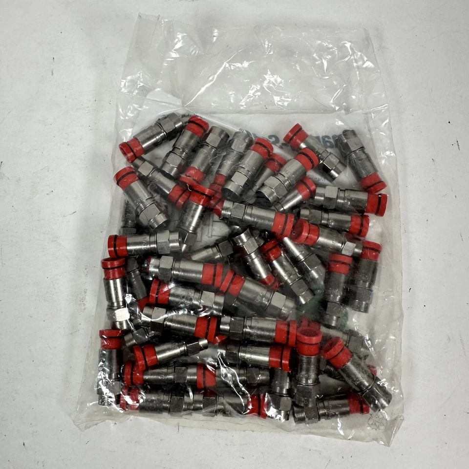 100pc Belden Thomas & Betts F Male RG6 Coaxial Cable connectors SNS1P6U DTV Aprv - Image 2 of 4