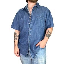 Vintage 90s Denim Button Up Shirt
