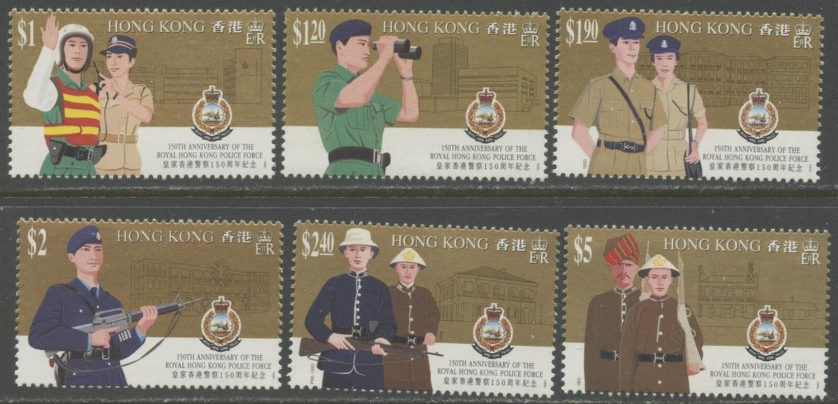 HONG KONG Sc#693-698 1994 Royal HK Police Force Complete Set OG