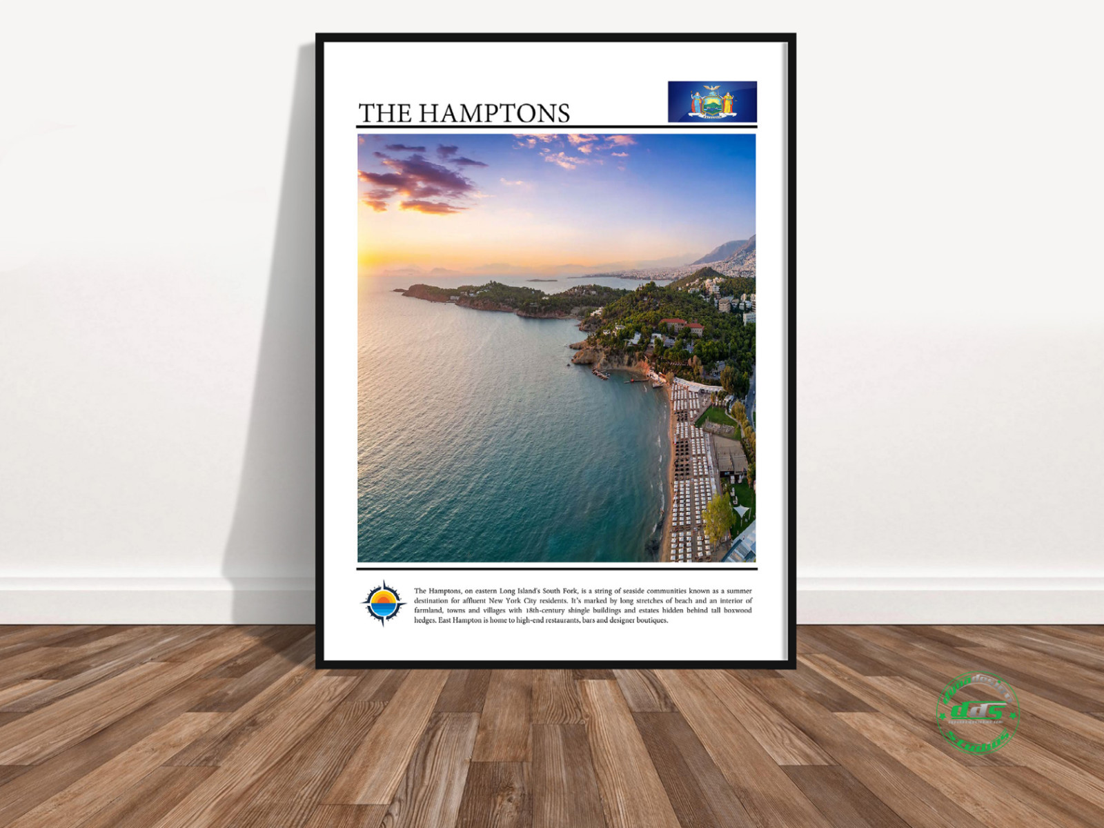 Hamptons-new york travel poster print-vacation-gift wall art decor (1)