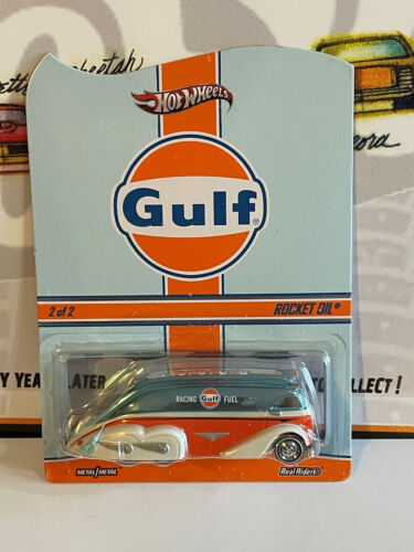 Hot Wheels RLC club 2 of 2, Gulf Rocket Oil, 2924 of 4500, real riders, Read