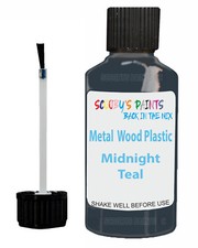 Repair Scratch Upvc Pvc Wood Satin Finish Midnight Teal Paint Touch Up Brush