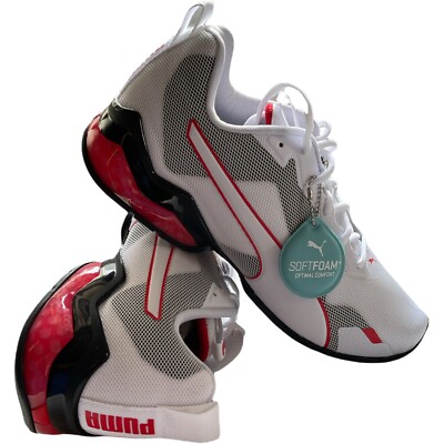 Men’s Sneakers Size 10.5 PUMA CELL VALIANT White/Red/Grey SoftFoam 19405501 Men main image 2