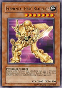 Elemental Hero Bladedge - YSDJ-EN018 - Common - 1st Edition x3 - Lightly Played
