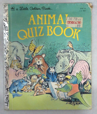 Animal Quiz Book by Edith T Kunhardt  A Little Golden Book