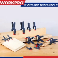 WORKPRO 16PC Spring Clamp Set Nylon Spring Clamp Set 6-1/2" 4-1/2" 3-3/8" Clamps