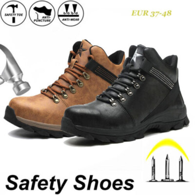 Herren Wasserdicht Sicherheitsschuhe Stahlkappe Hoch Top