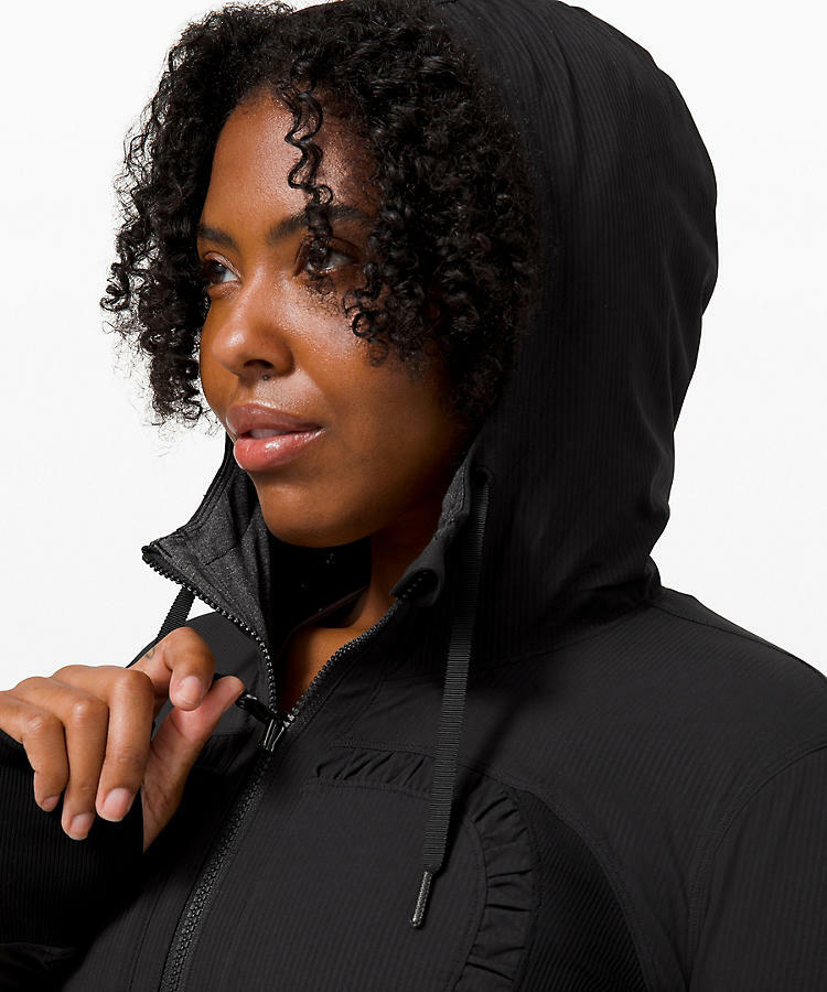 Lululemon Dance Studio Jacket III REVERSIBLE Black Heathered Black