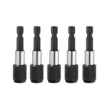 5X Magnetic Extension Socket Drill Bit Holder Screwdriver 1/4" Hex Quick Locking