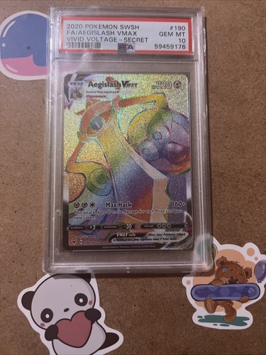 Pokémon TCG Aegislash VMAX Vivid Voltage 190/185 Holo Secret Rare